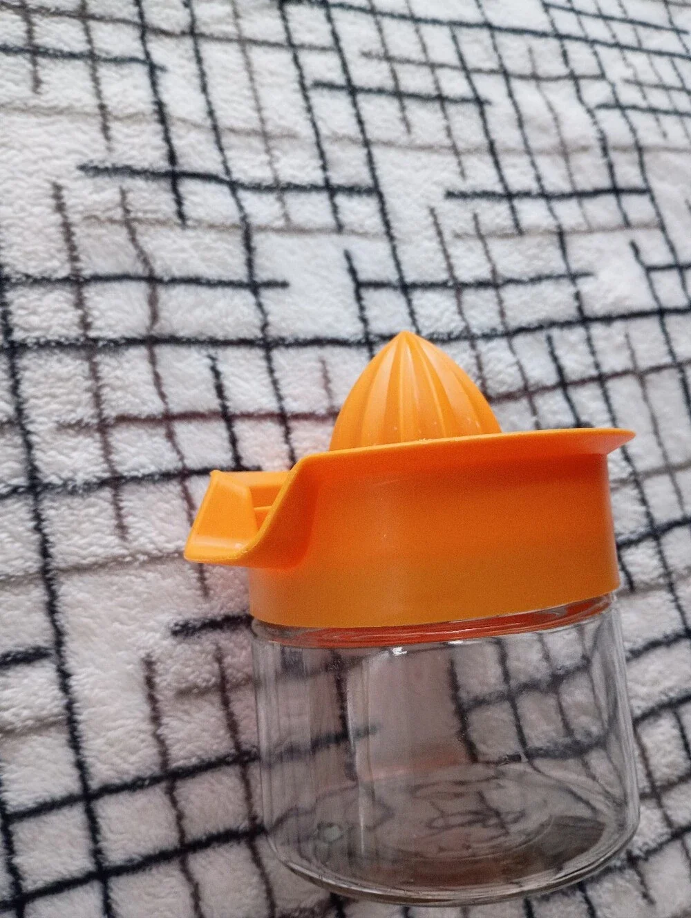 Handheld Citrus Juicer with Glass Container Vintage